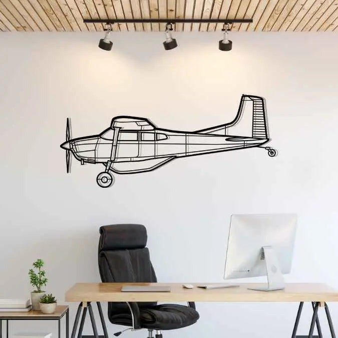 Décoration murale en métal - A185F Silhouette aircraftvibes
