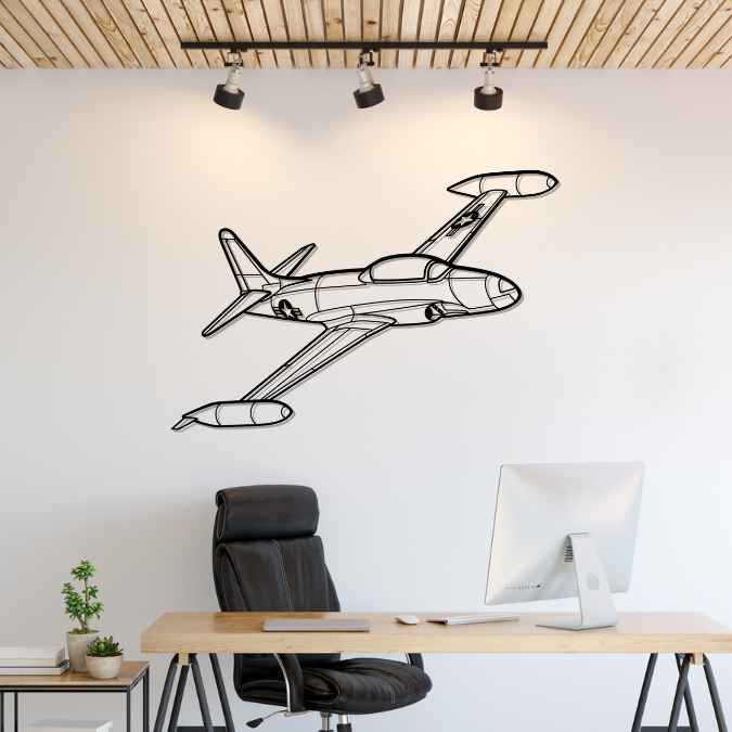 Décoration murale en métal - T-33 Shooting aircraftvibes