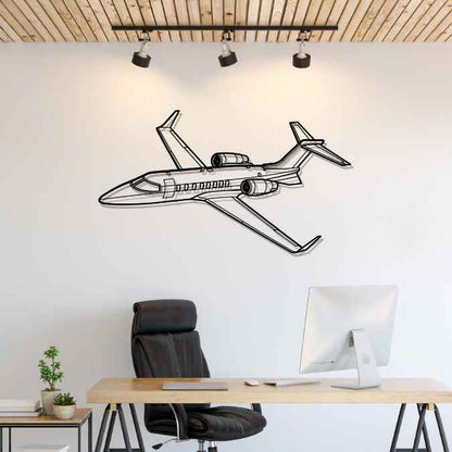 Décoration murale en métal - Learjet 45