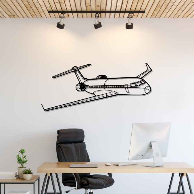 Décoration murale en métal - CRJ700 Angle aircraftvibes