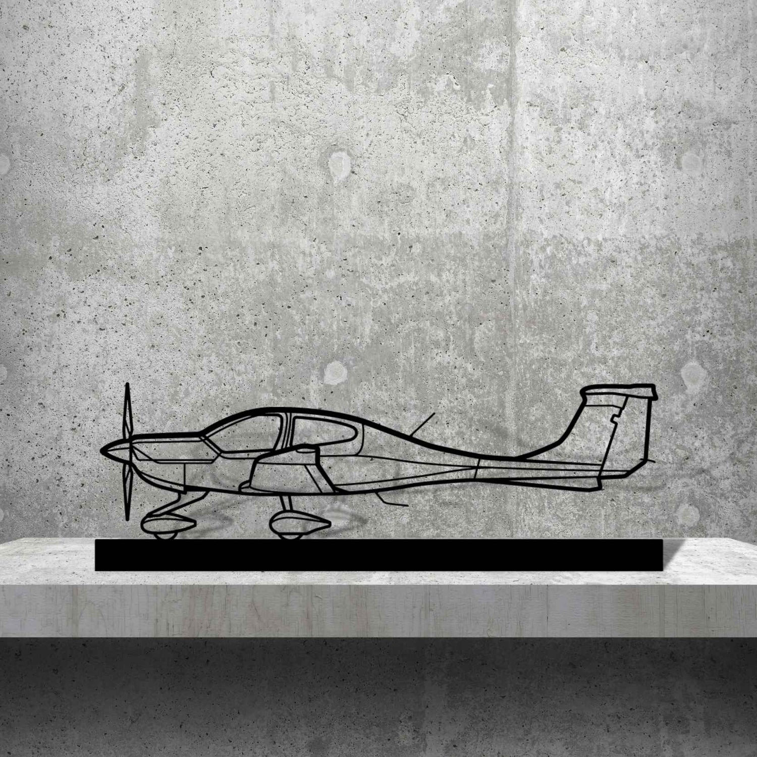 Décoration murale en métal - DA40 Silhouette aircraftvibes
