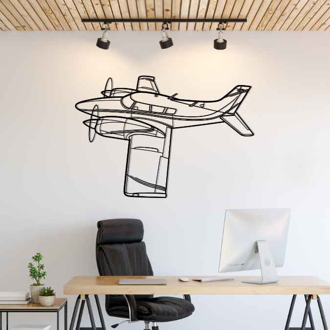 Décoration murale en métal - PA-30 Twin aircraftvibes