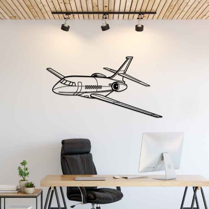 Décoration murale en métal - Falcon 2000 aircraftvibes