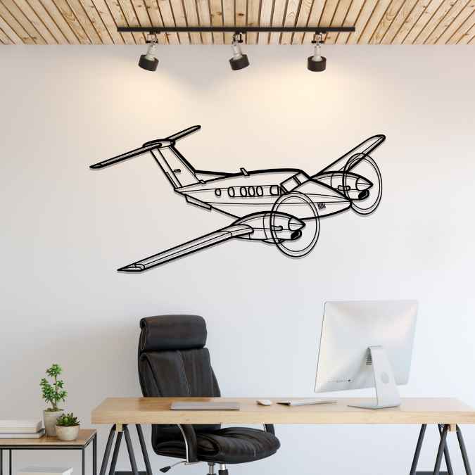 Décoration murale en métal - King Air aircraftvibes