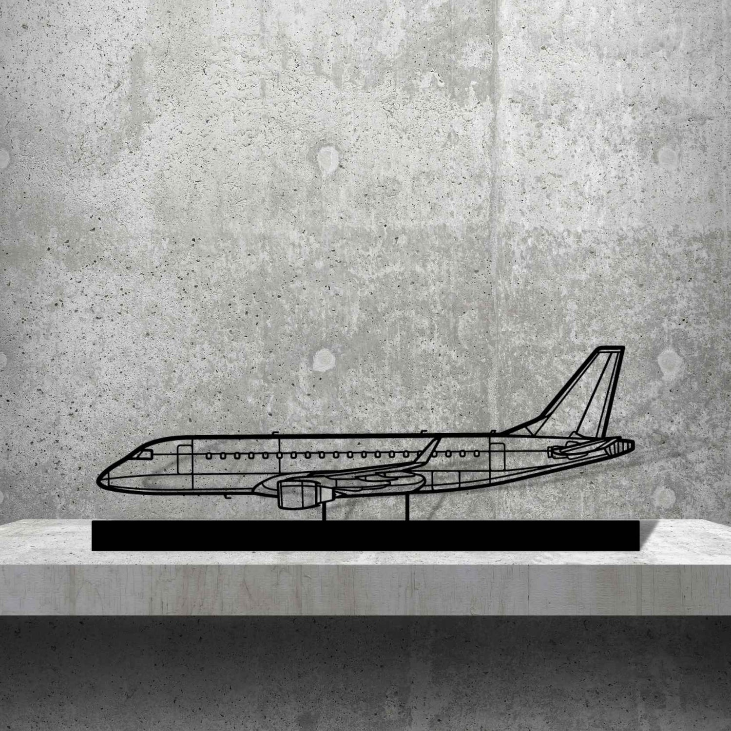 Décoration murale en métal - EMJ-175 Silhouette aircraftvibes