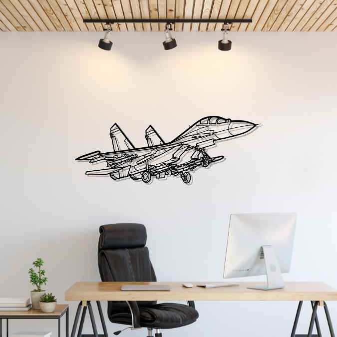 Décoration murale en métal - Su-27 Flanker aircraftvibes