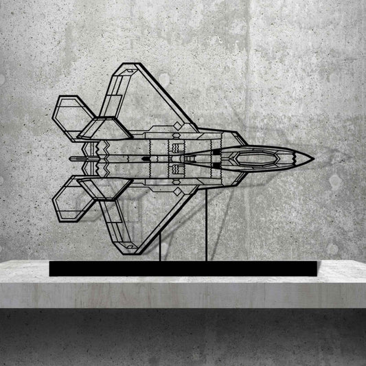 Décoration murale en métal - F-22 Raptor