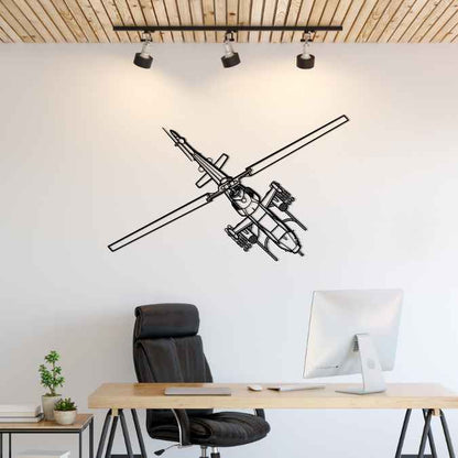 Décoration murale en métal - AH-1F Cobra