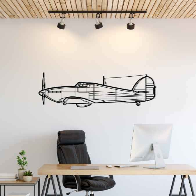 Décoration murale en métal - Hurricane Mk aircraftvibes