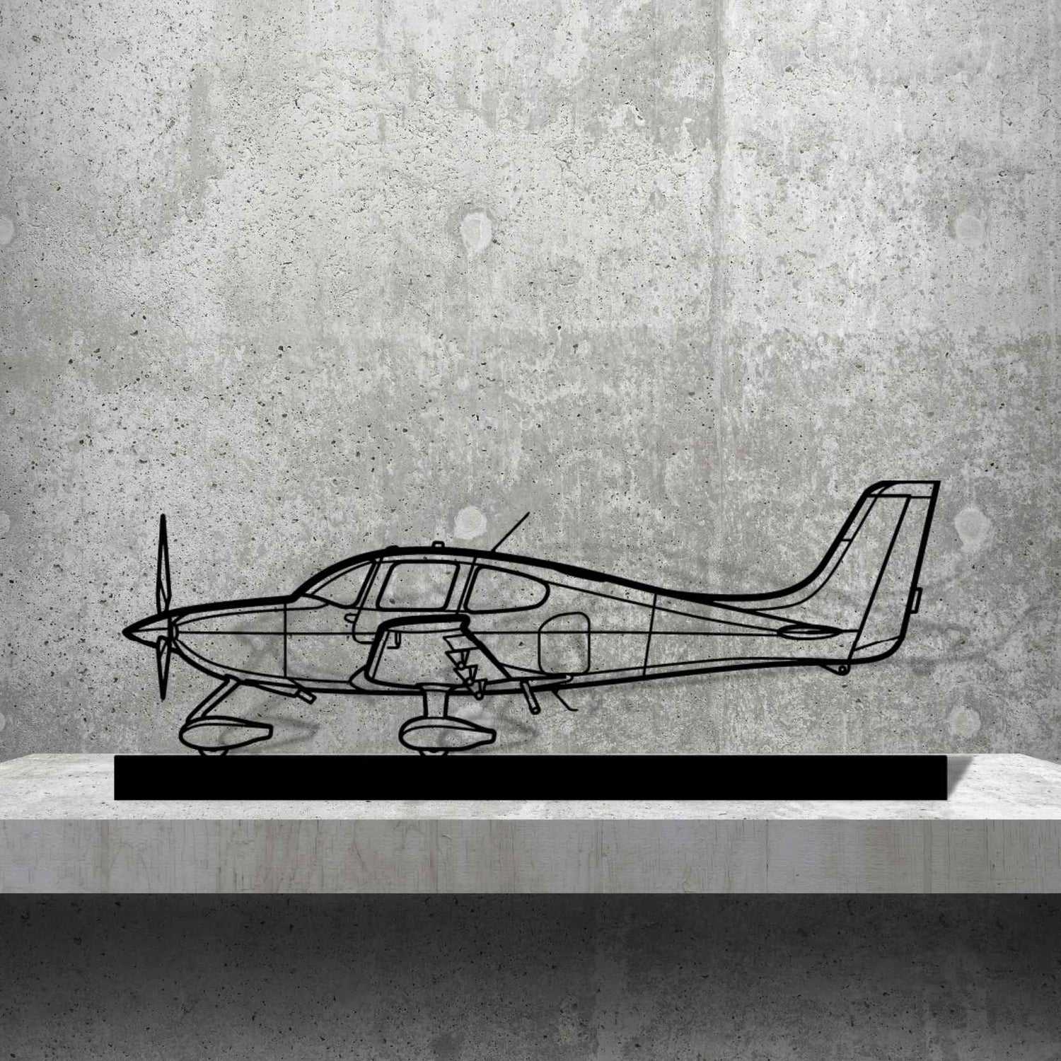 Décoration murale en métal - SR22 Silhouette aircraftvibes