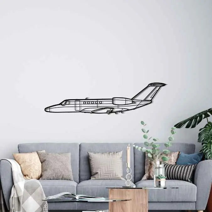 Décoration murale en métal - CJ4 Silhouette aircraftvibes