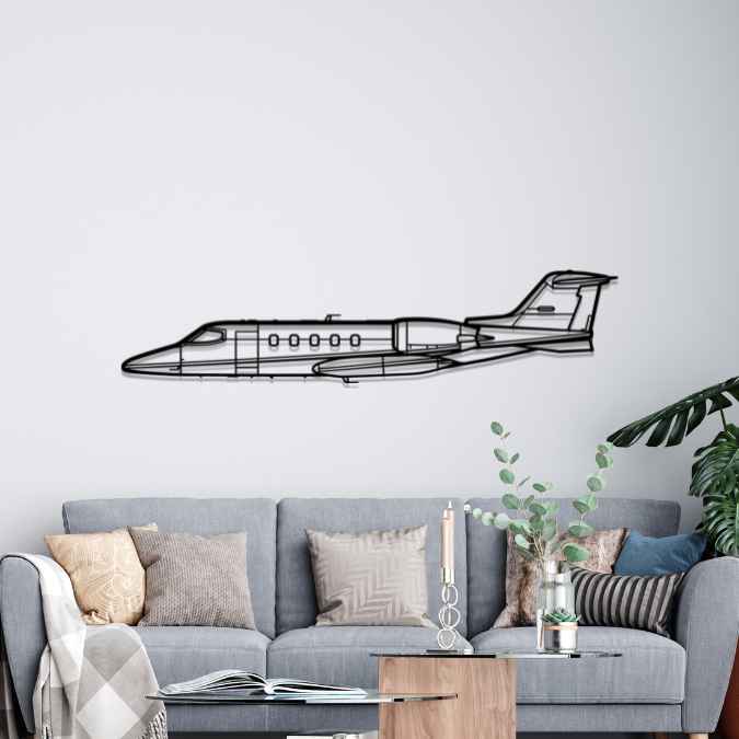 Décoration murale en métal - Learjet 35