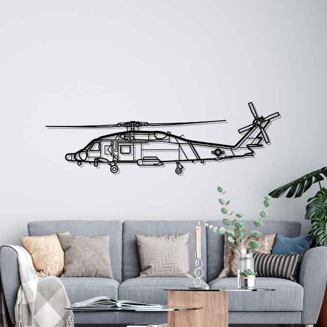 Décoration murale en métal - MH-60T Jayhawk aircraftvibes