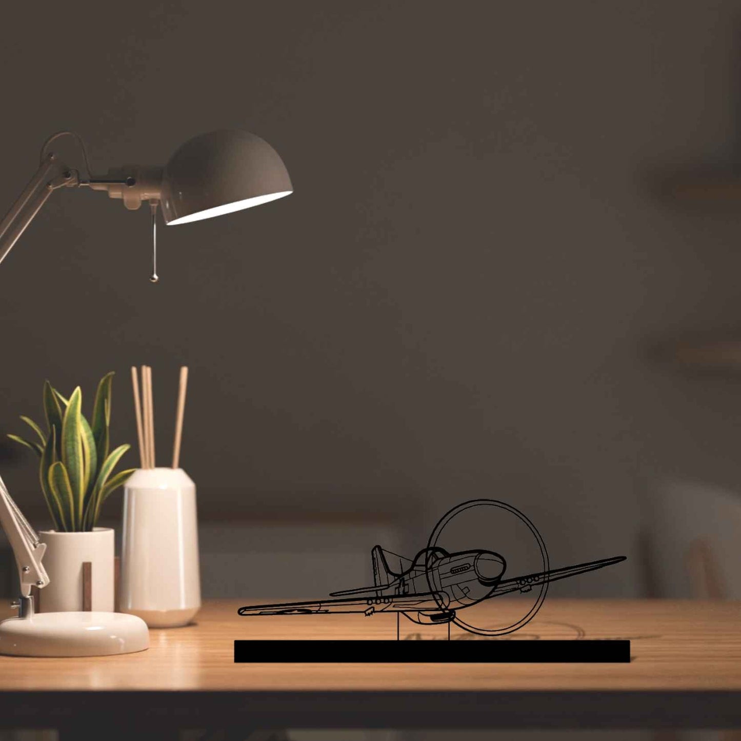 Décoration murale en métal - P-51 Mustang