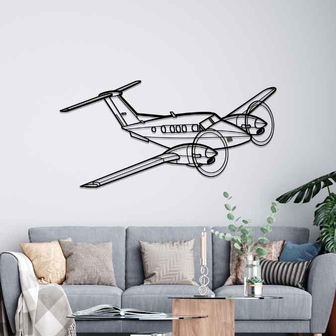 Décoration murale en métal - King Air aircraftvibes