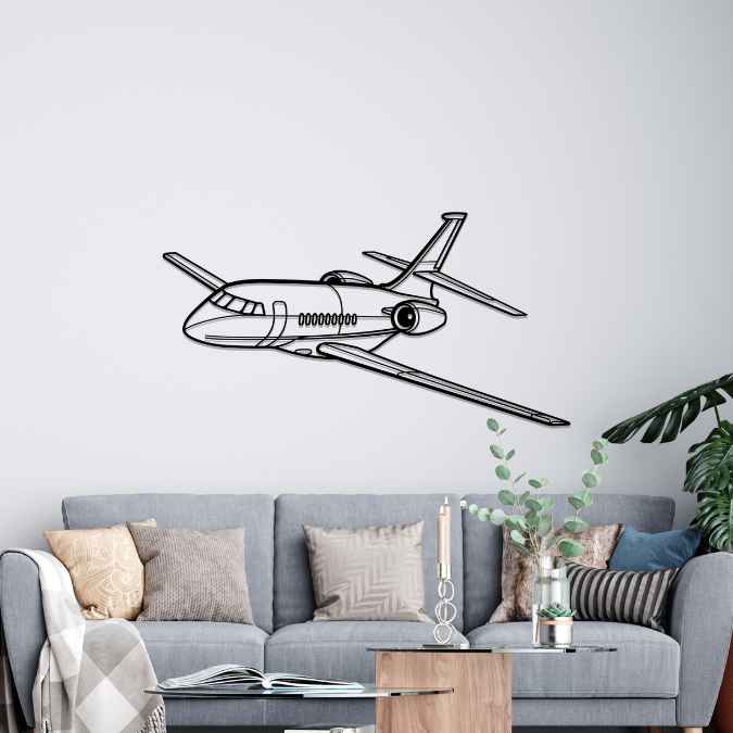 Décoration murale en métal - Falcon 2000 aircraftvibes