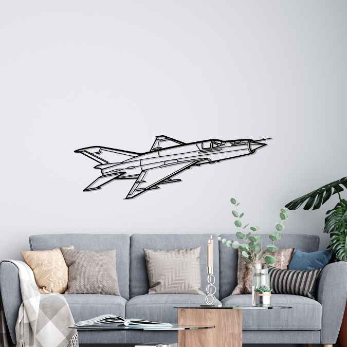 Décoration murale en métal - MiG-21 Lancer aircraftvibes
