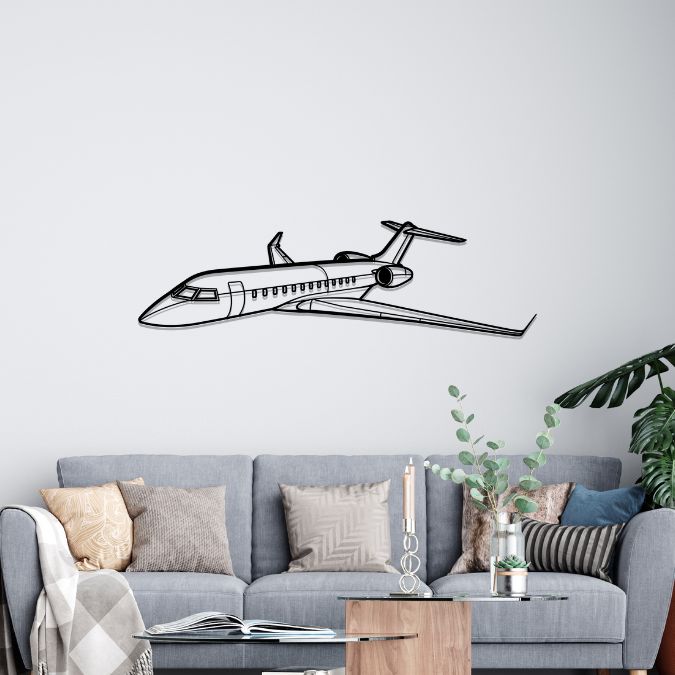 Décoration murale en métal - Global Express aircraftvibes