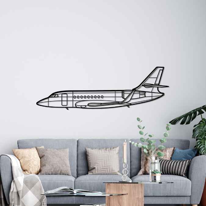 Décoration murale en métal - Falcon 2000LX aircraftvibes