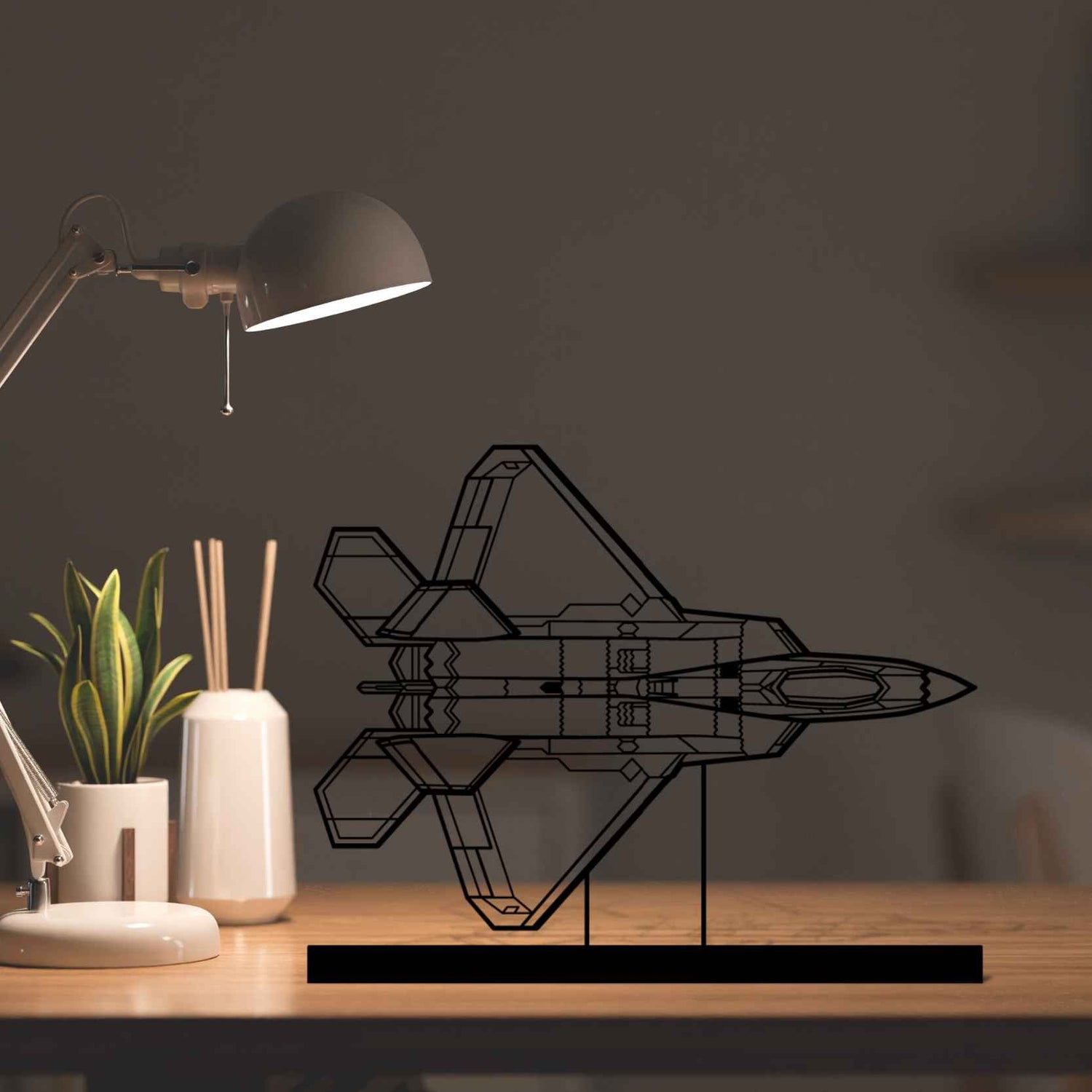 Décoration murale en métal - F-22 Raptor aircraftvibes