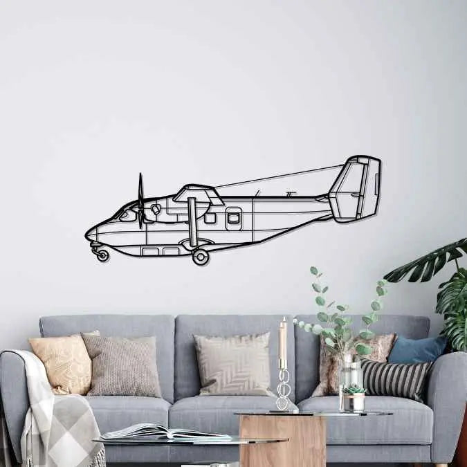Décoration murale en métal - C-145A Combat aircraftvibes