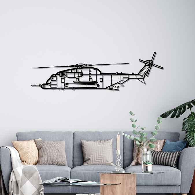 Décoration murale en métal - MH-53M Silhouette aircraftvibes