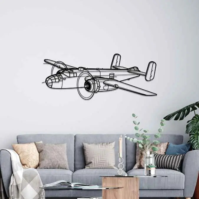 Décoration murale en métal - B-25J Angle aircraftvibes