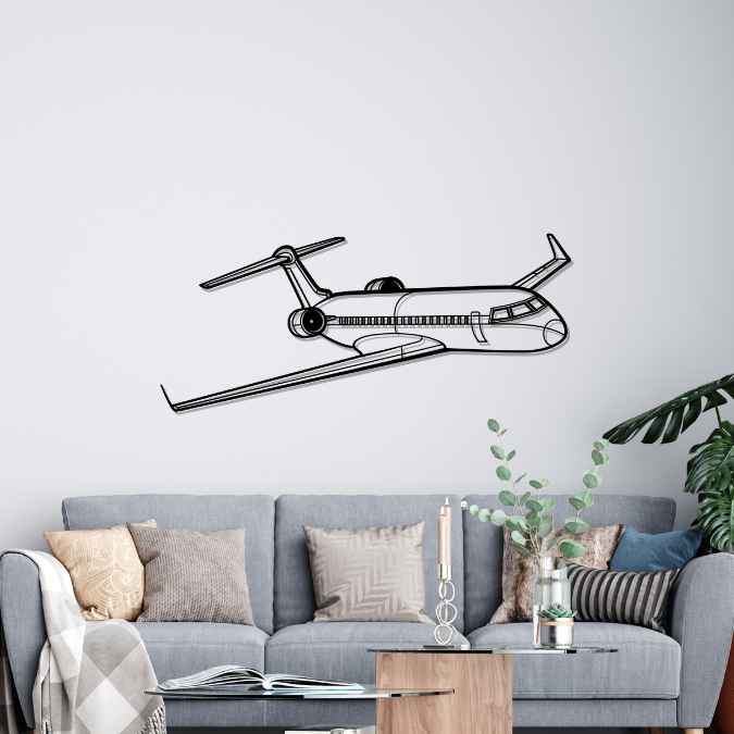 Décoration murale en métal - CRJ700 Angle aircraftvibes