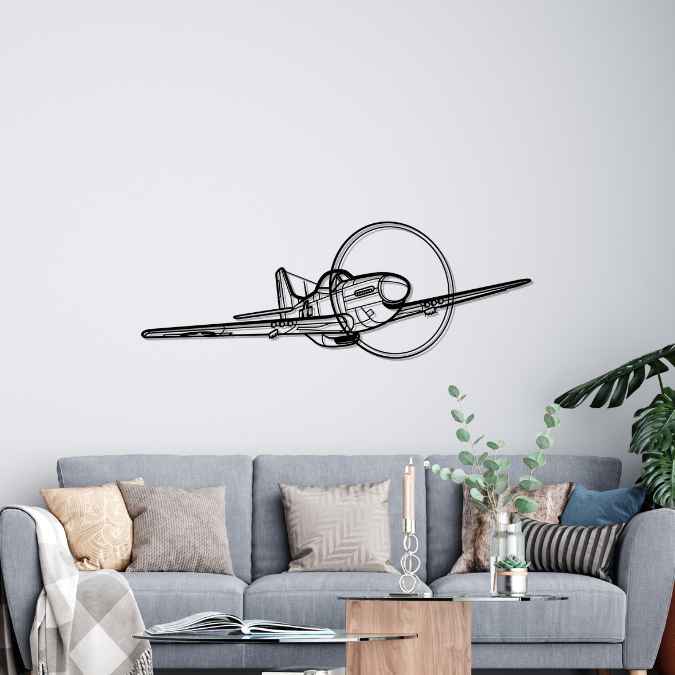 Décoration murale en métal - P-51 Mustang aircraftvibes