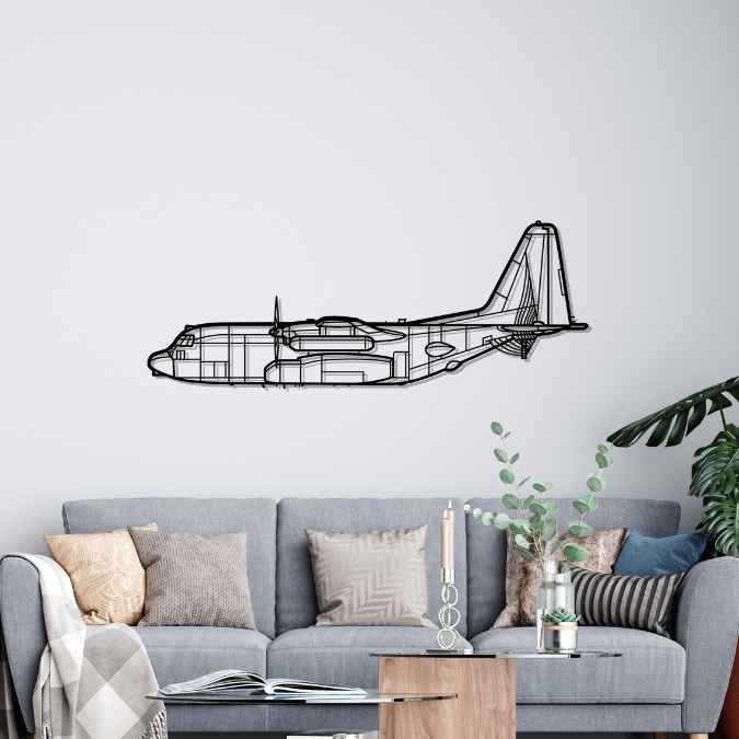 Décoration murale en métal - EC-130 Compass aircraftvibes