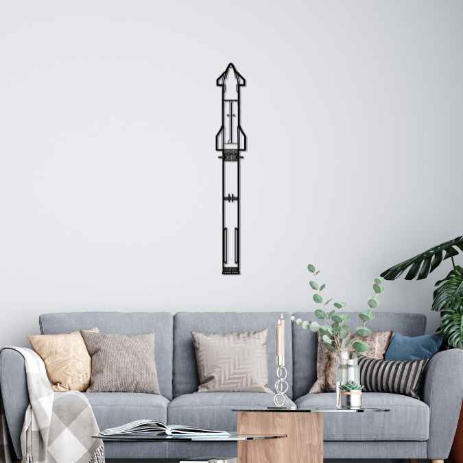 Décoration murale en métal - Starship 25