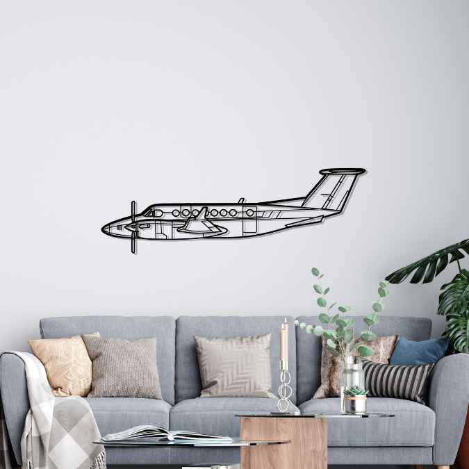 Décoration murale en métal - King Air aircraftvibes