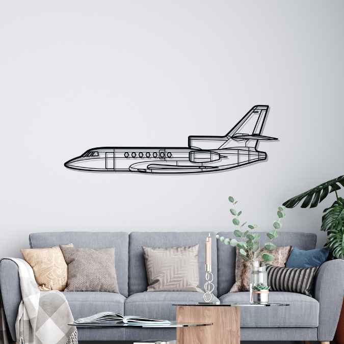 Décoration murale en métal - Falcon 50 aircraftvibes