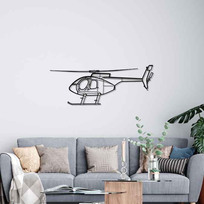 Décoration murale en métal - MD 500F aircraftvibes