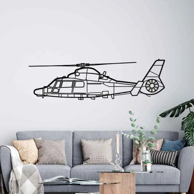 Décoration murale en métal - AS365 Dauphin aircraftvibes