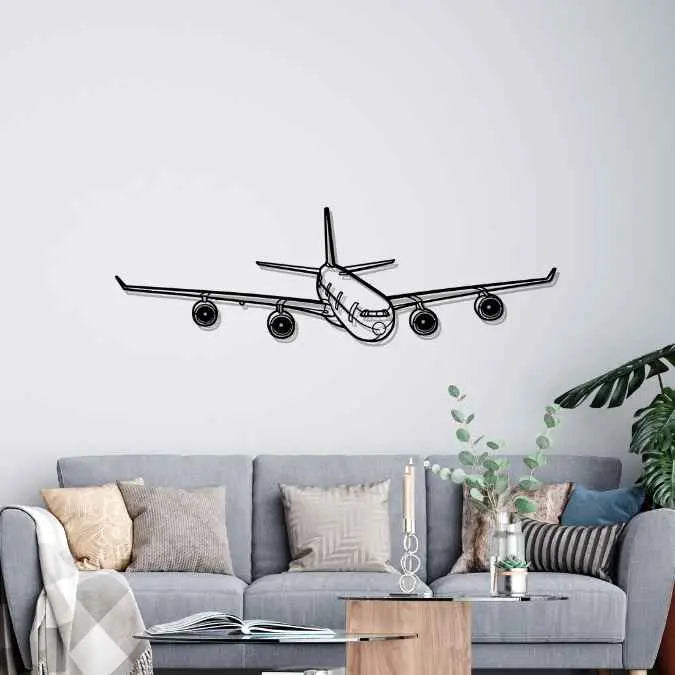 Décoration murale en métal - A340-600 Angle aircraftvibes