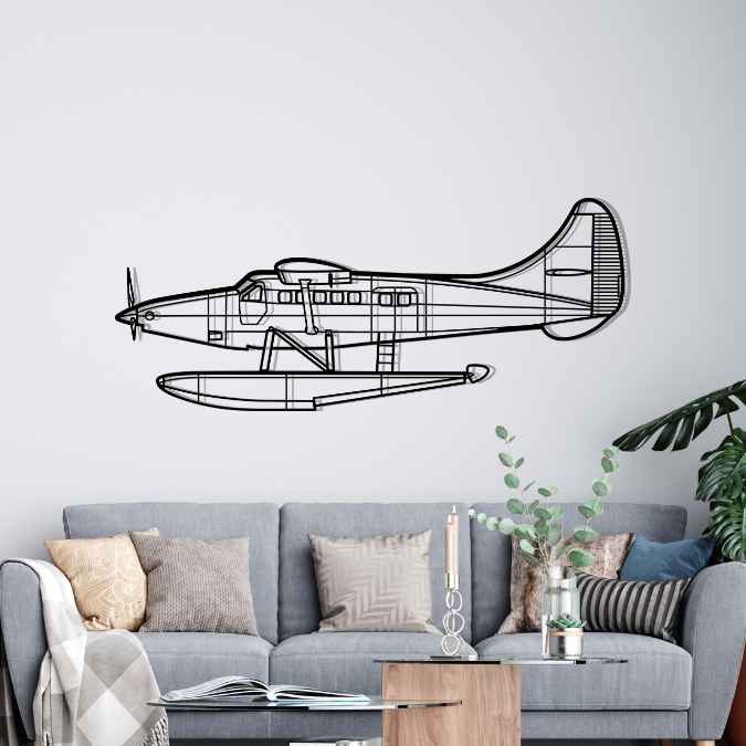 Décoration murale en métal - DHC-3T Silhouette aircraftvibes