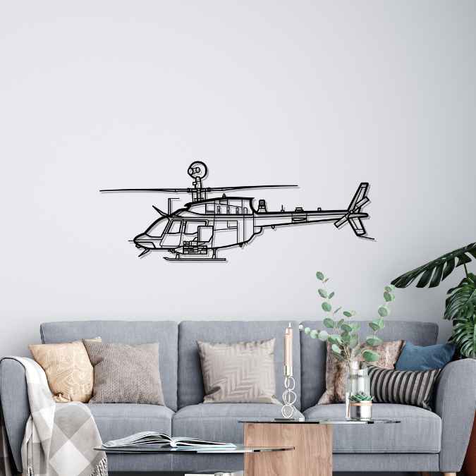Décoration murale en métal - OH-58E Kiowa aircraftvibes