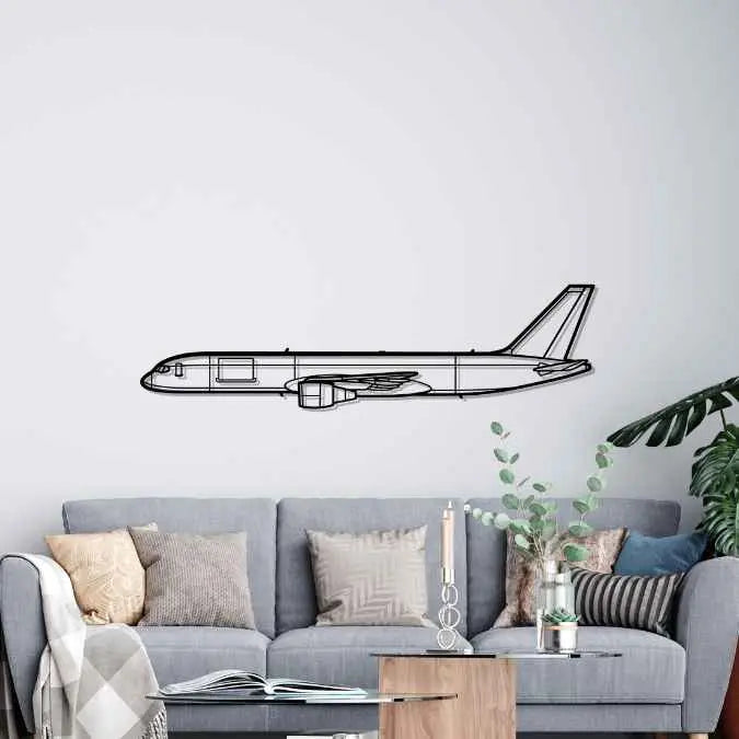 Décoration murale en métal - 757-200PF Silhouette aircraftvibes