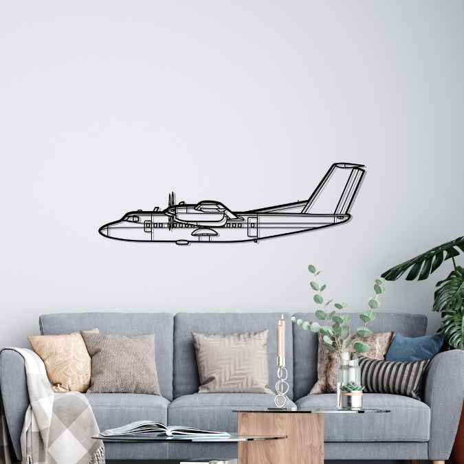 Décoration murale en métal - DHC-7 Silhouette