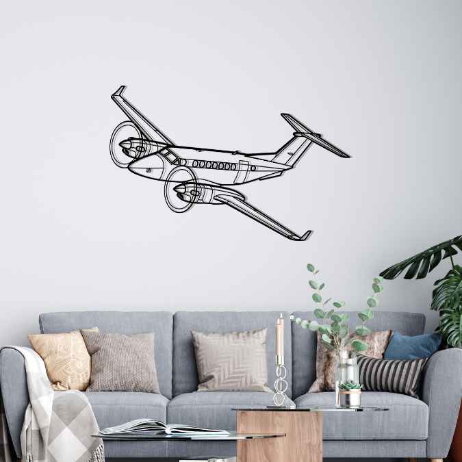Décoration murale en métal - King Air aircraftvibes