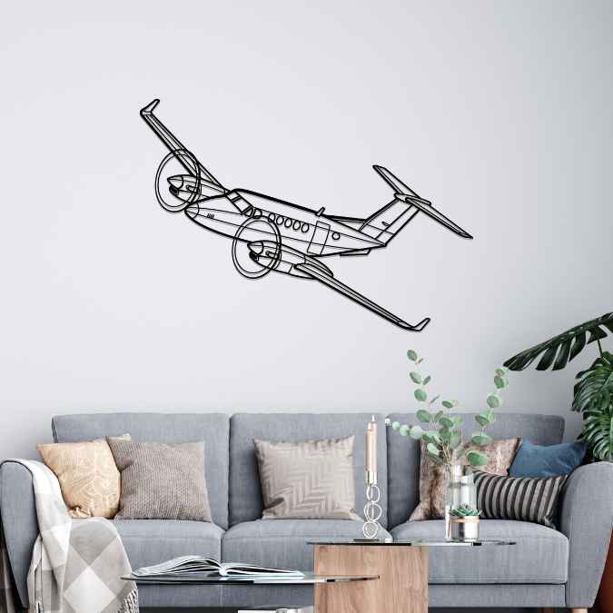 Décoration murale en métal - King Air aircraftvibes