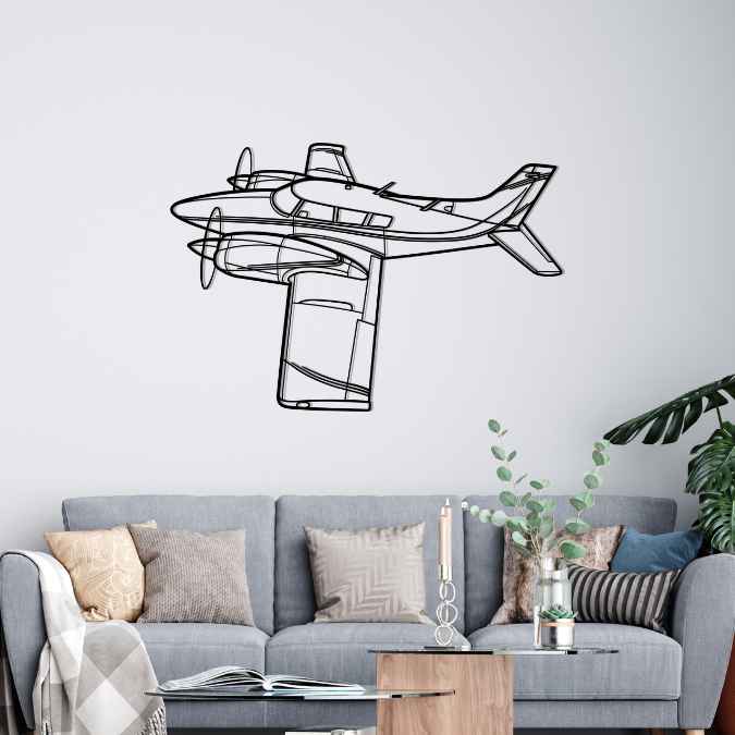 Décoration murale en métal - PA-30 Twin aircraftvibes