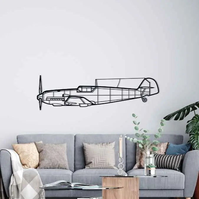 Décoration murale en métal - Bf 109E-3 aircraftvibes