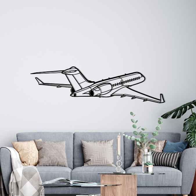 Décoration murale en métal - Global 6000 aircraftvibes