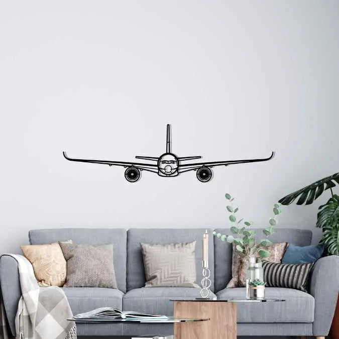 Décoration murale en métal - A350-900 Front aircraftvibes