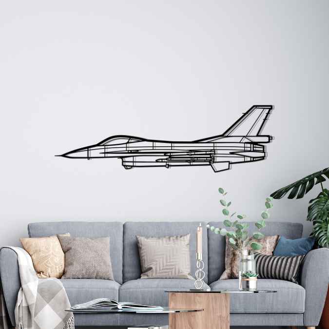 Décoration murale en métal - F-16A MLU