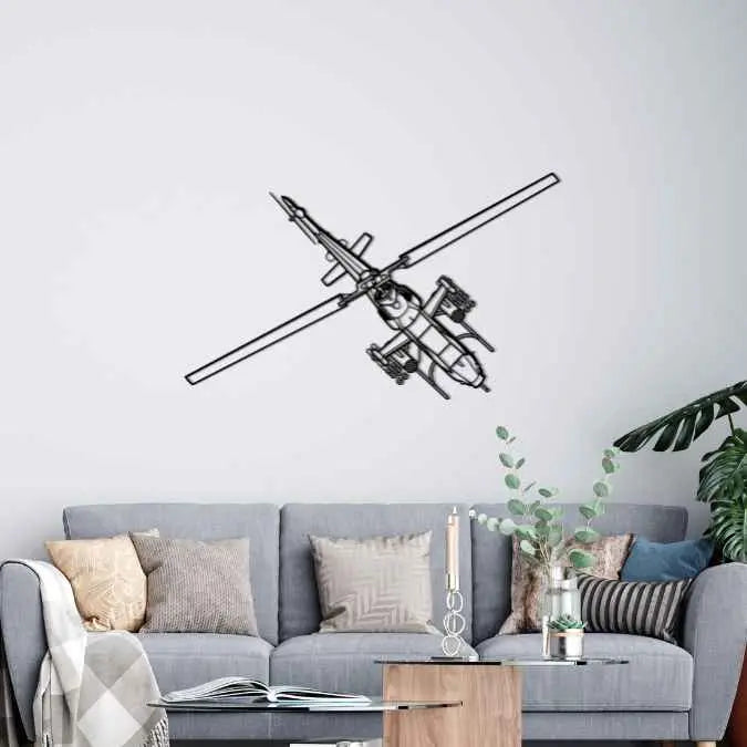 Décoration murale en métal - AH-1F Cobra aircraftvibes