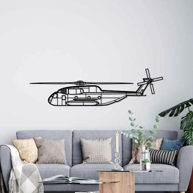 Décoration murale en métal - CH-53GS Silhouette aircraftvibes