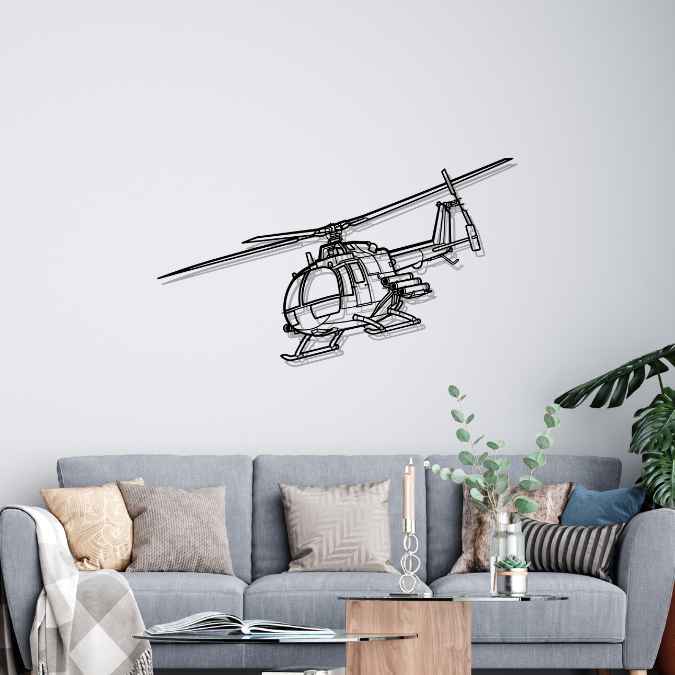 Décoration murale en métal - BO 105 aircraftvibes